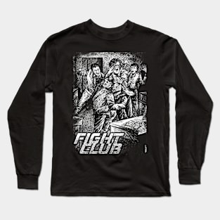 fight club hand drawing illustration design Long Sleeve T-Shirt